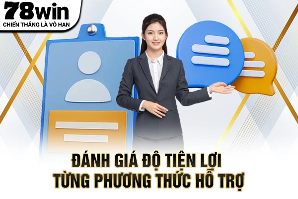 Đánh giá độ tiện lợi từng phương thức hỗ trợ